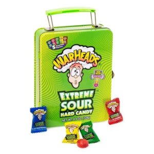 Warheads Extreme Sour Mega Lunch Box Candy Filled Tin 4.4 oz